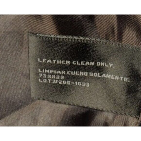 A.N.A. Brown Leather Belted Jacket Women's Size L Retro 70's Y2K Style $290 - Picture 8 of 9